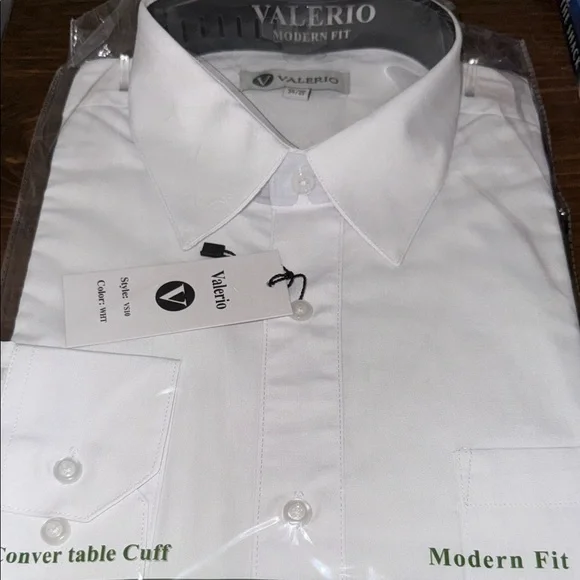 White Dress Shirt Classic Pointed Collar - Picture 6 of 8